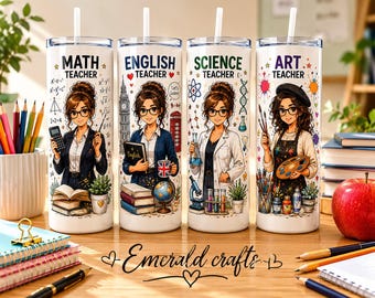 Vaso personalizado para profesores | Regalo personalizado para profesores | Taza para profesores de matemáticas | Regalo para profesores de inglés | Agradecimiento a los profesores