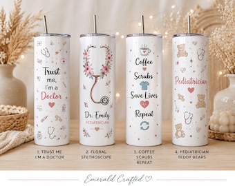 Vaso para médico de 590 ml, regalo personalizado para médicos, taza para pediatras, "Confía en mí, soy médico", vaso médico, regalo de agradecimiento para enfermeras