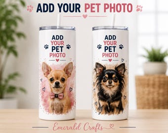 Vaso personalizado con foto de mascota, taza personalizada con foto de perro, botella de agua con foto de gato, regalo conmemorativo para mascotas, regalo personalizado para amantes de las mascotas