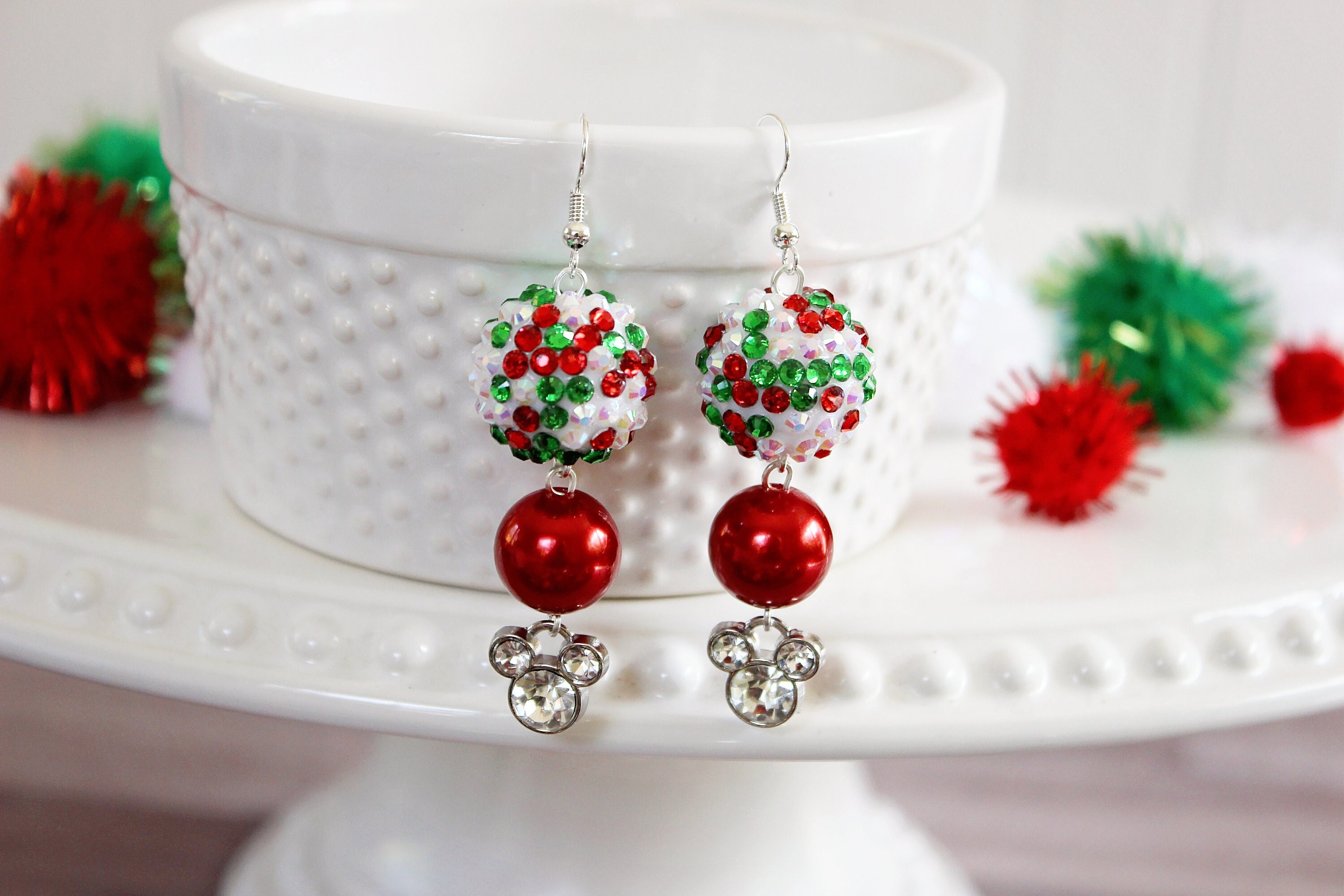 Mickey Christmas Earrings