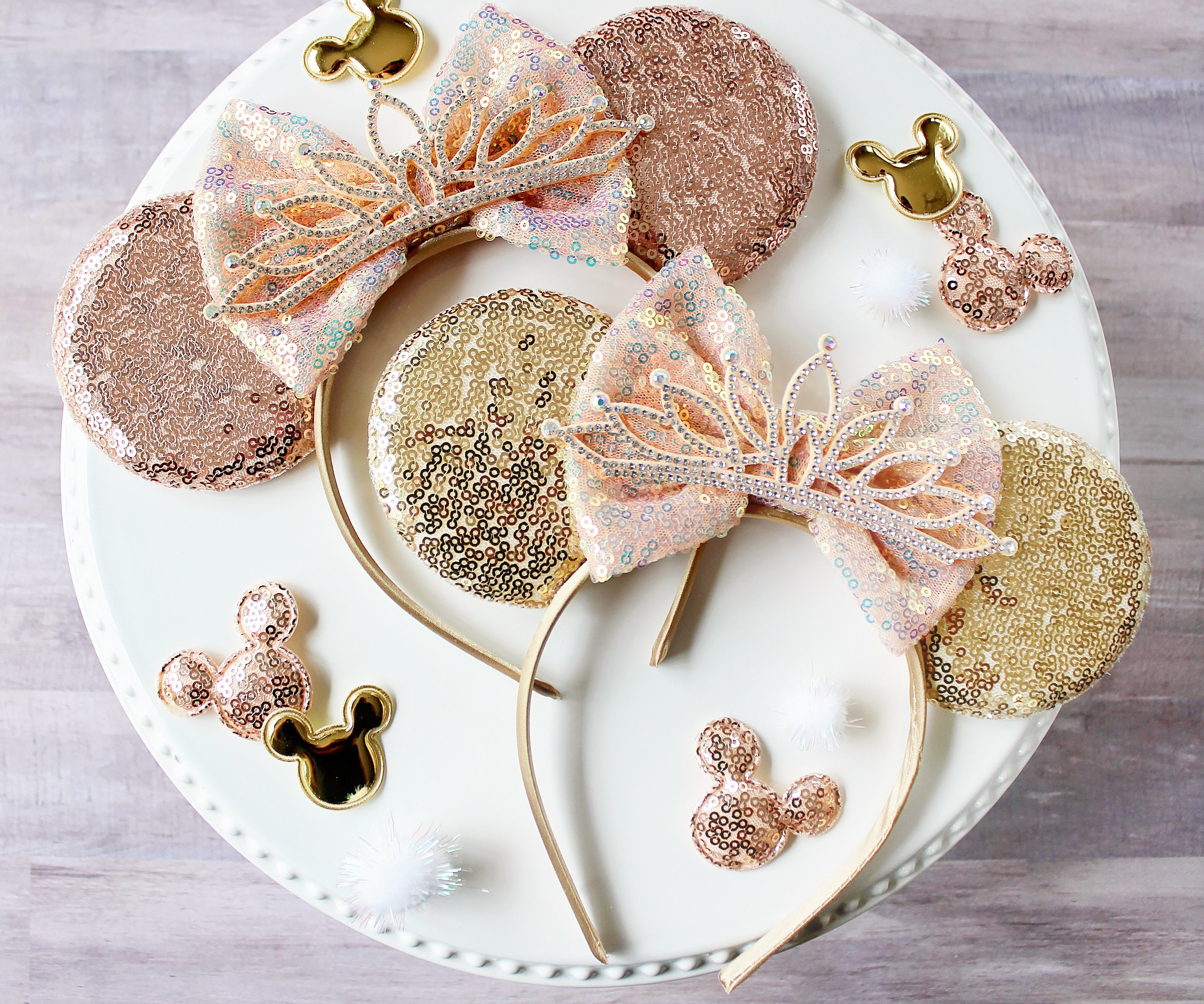 Classic Mickey Mouse Ear Tiara - Rose Gold The Sweetheart Mickey Mouse Ear Rhinestone Tiara - Disney  main image 2