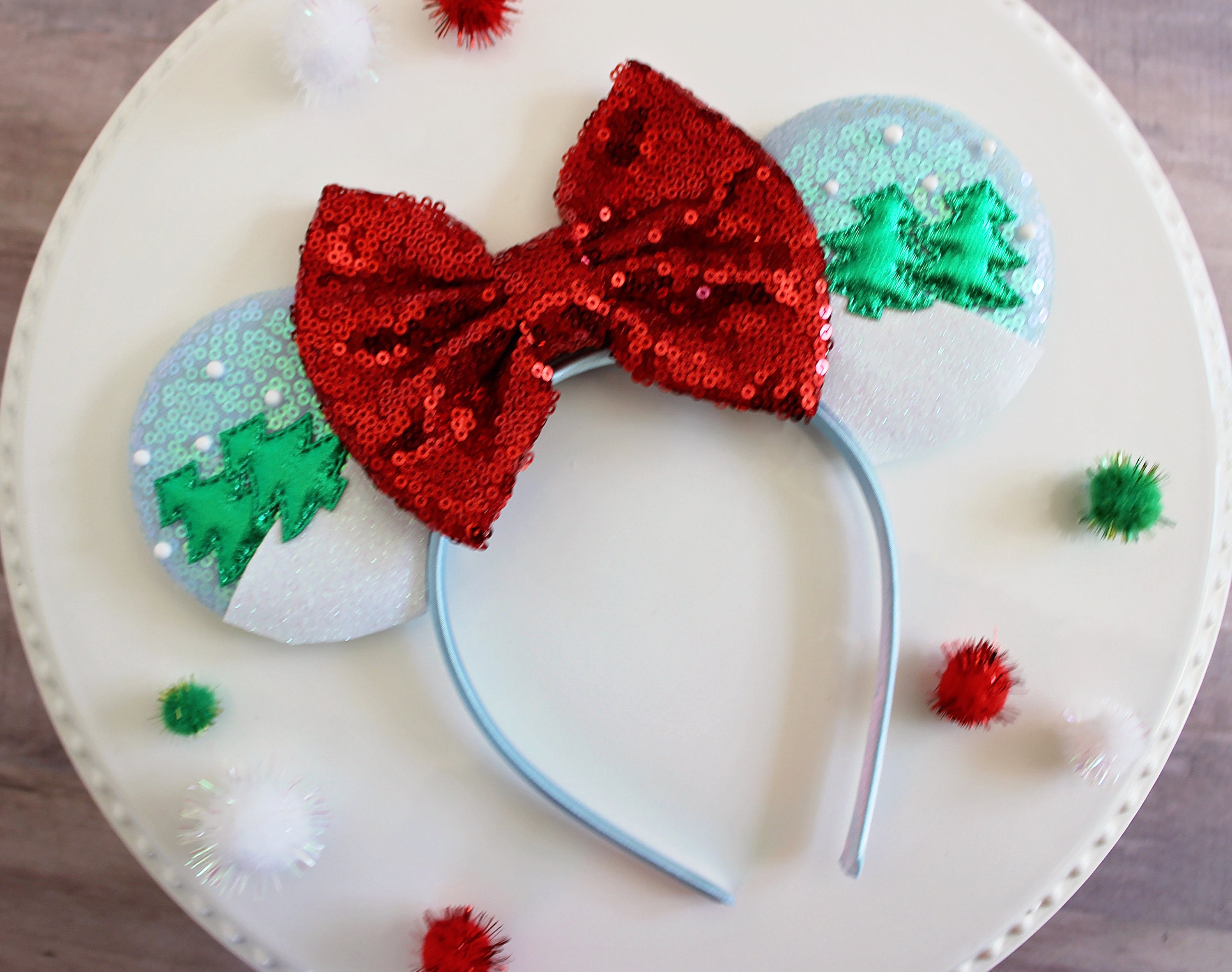 CHRISTMAS TREES Disney Ears Headband, Snowflake Mickey Ears  display picture 3