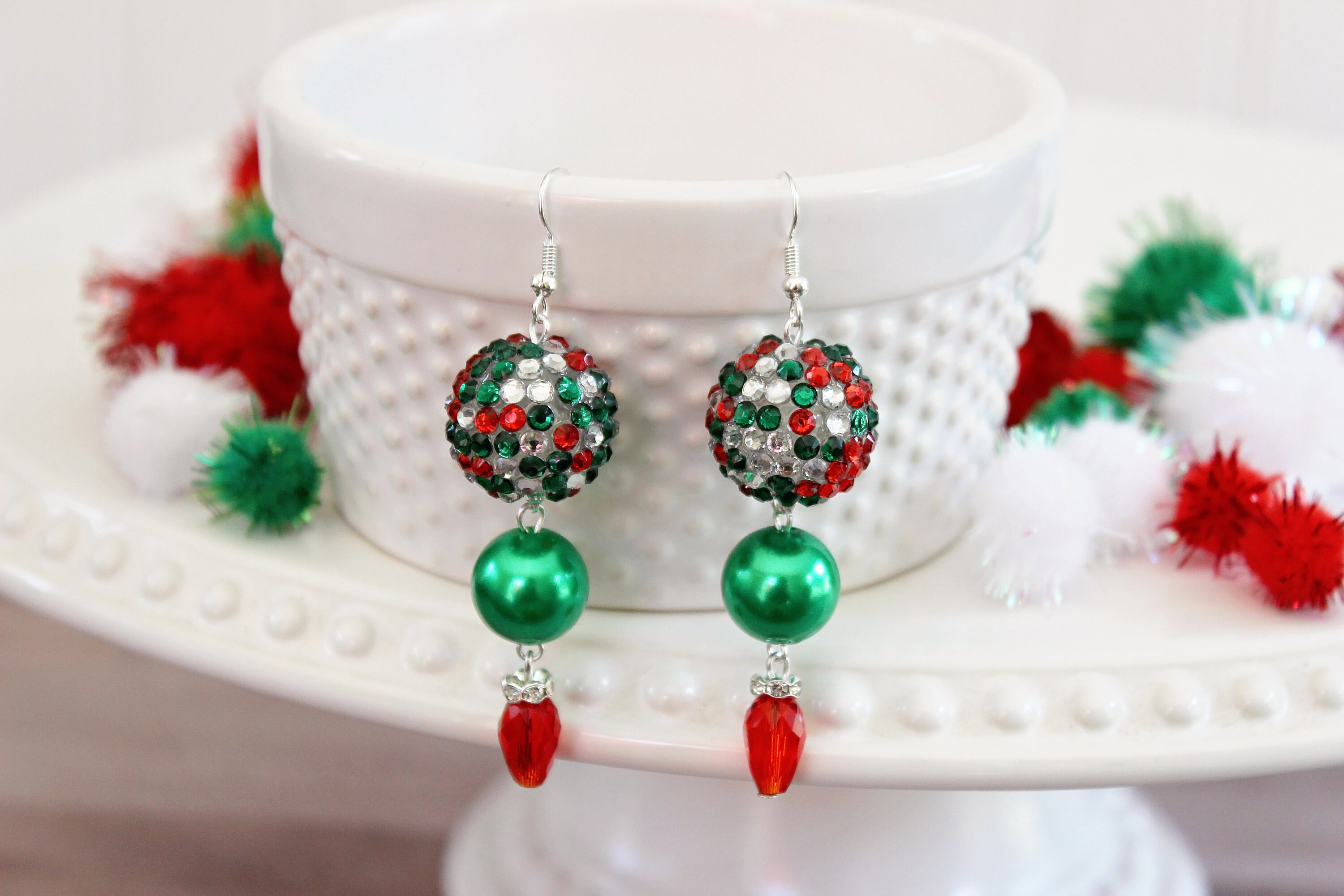 JOLLY MICKEY Christmas Necklace Mickey Christmas Jewelry Red Etsy