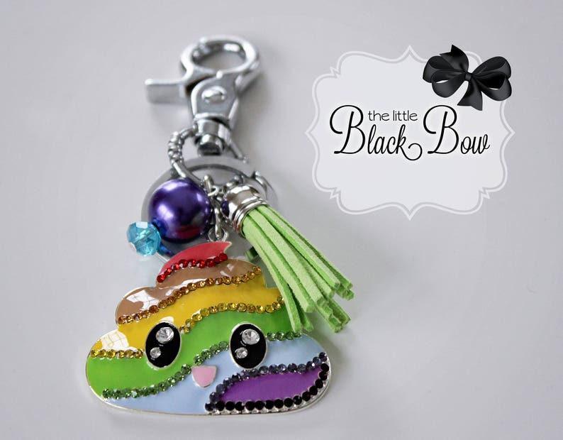 UNICORN POOP EMOJI Key Chain Rainbow Poop Key Ring Key Fob Etsy