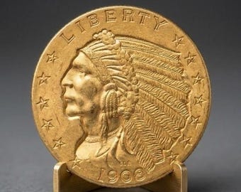 1989年タイ5バーツ硬貨、ラーマ9世の肖像画、大理石寺院、タイの旧通貨