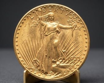 Moneda de oro de 20 dólares Saint-Gaudens Double Eagle de 1933, rara, de colección, con la imagen de la Libertad de EE. UU.