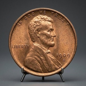 【アメリカ／1909年純銀貨】1オンス／リンカ―ン・ウィ―トセント／ケ―ス付き One cent 1909 vdb - Etsy 日本