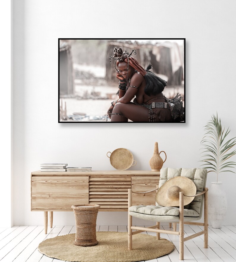 African Women Print, Himba Tribe Photo, Ethnic Wall Art, African Tribal