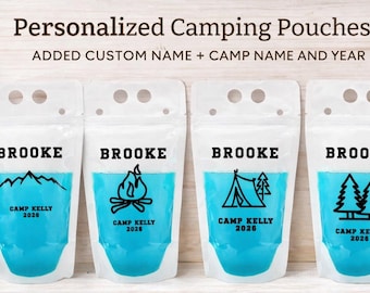 Camp Bach-drankzakjes | gepersonaliseerde kamp Bach-feestartikelen | Trip-dranktassen voor meisjes |  | Feestbedankjes vrijgezellenfeest