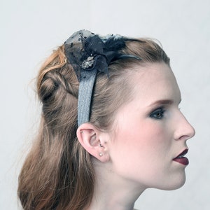 FRIZZEL - Denim - Fascinator Hat, Headband, Diadem