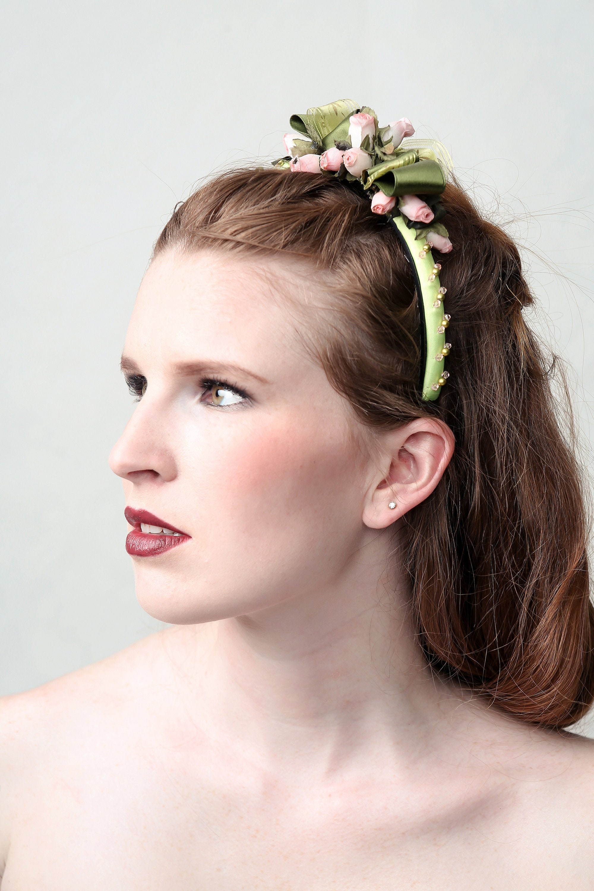 Olive Green and Pink Fascinator - Etsy