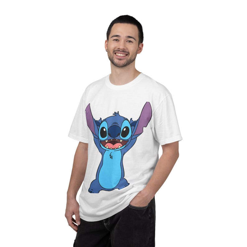 Lilo & Stitch Character T-Shirt | Garment-Dyed Cotton Cartoon Tee image 2