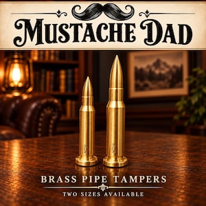 Handmade Brass Pipe Tamper | Bullet Style Tobacco Pipe Tool | Choose .562″ or .625″ Base