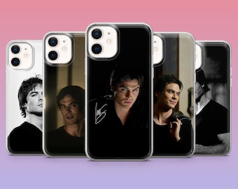 Cover per telefono Damon The Vampire Diaries Bad boy per iPhone 17Pro, 16, 15, 14, 13, 12, Samsung S26, S25, S24, S23Fe, A16, A56, Pixel 10, 9Pro