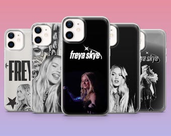 Funda Freya para teléfono con diseño de cantante musical, funda moderna para iPhone 17Pro, 16, 15, 14, 13, 12, Samsung S26, S25, S24, S23Fe, A16, A56, Pixel 10, 9Pro