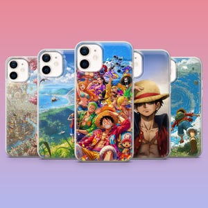 One Piece mobilskal anime piratfodral för iPhone 17Pro, 16, 15, 14, 13, 12, Samsung S26, S25, S24, S23Fe, A16, A56, Pixel 10, 9Pro