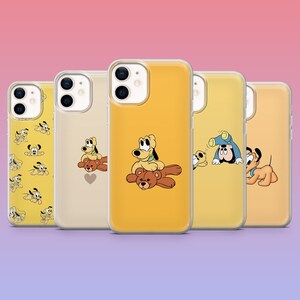 Pluto  Phone Case Cute Dog Animated  Cover for iPhone 17Pro, 16, 15, 14, 13, 12, Samsung S26, S25, S24, S23Fe, A16, A56, Pixel 10, 9Pro