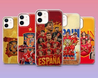 Cover per telefono Spagna Calcio Coppa del Mondo Cover per iPhone17Pro, 16, 15, 14, 13, 12, Samsung S26, S25, S24, S23Fe, A16, A56, Pixel 10, 9Pro