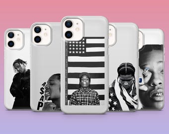 Custodia per telefono ASAP Rocky, cover alla moda con tema rap per iPhone 17Pro, 16, 15, 14, 13, 12, Samsung S26, S25, S24, S23Fe, A16, A56, Pixel 10, 9Pro