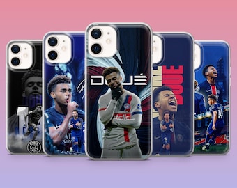 Desire Doue Cover per telefono Calcio PSG Cover per iPhone 17Pro, 16, 15, 14, 13, 12, Samsung S26, S25, S24, S23Fe, A16, A56, Pixel 10, 9Pro