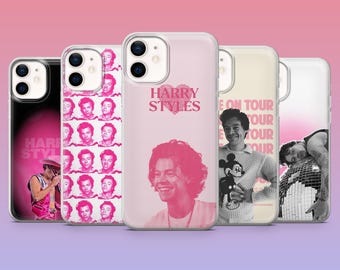 Harry Styles Phone Case Music Star  Pink  Cover for iPhone 17Pro, 16, 15, 14, 13, 12, Samsung S26, S25, S24, S23Fe, A16, A56, Pixel 10, 9Pro