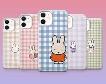 Miffy Bunny Phone Case rabbit Cute  Cover for iPhone 17Pro, 16, 15, 14, 13, 12, Samsung S26, S25, S24, S23Fe, A16, A56, Pixel 10, 9Pro