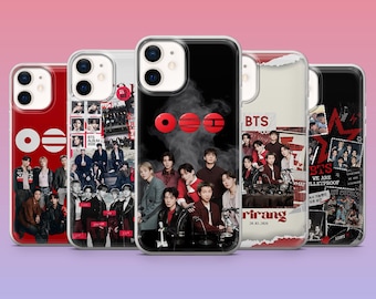 Cover per telefono BTS, gruppo pop coreano, compatibile con iPhone 17Pro, 16, 15, 14, 13, 12, Samsung S26, S25, S24, S23Fe, A16, A56, Pixel 10, 9Pro.