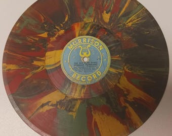 Morrison Splatter Wax Vinyl 78 RPM Seattle Record 1940's Psychedelic Marbled Northwest Artist Bonnie Guitar Bonnie Buckingham Bonnie Tutmarc