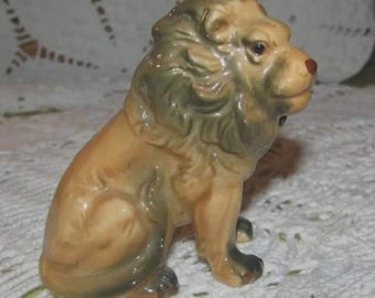 Vintage Lion Figurine Bone China Foil Sticker FREE USA Shipping