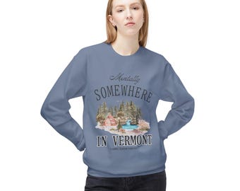 Somewhere in Vermont sweatshirt | cabin forest lake crewneck inspired by Noah Kahan