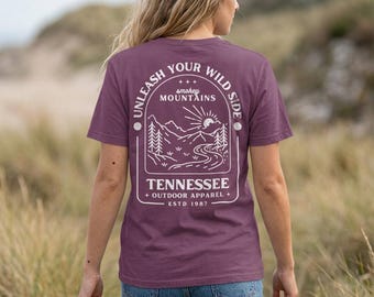 Tennessee Mountains illustration T-Shirt | Outdoor Adventure graphic tee