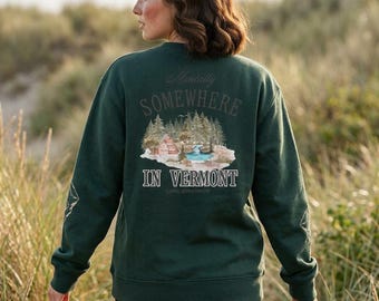 Somewhere in Vermont Quarter-Zip | Vermont Cabin Scenic Pullover