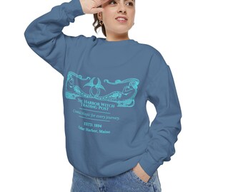 Harbor Witch Trading Post sweatshirt | Coastal vintage skull graphic