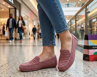 Crochet Loafer Slippers Pattern PDF, Cozy Adult House Shoes Tutorial
