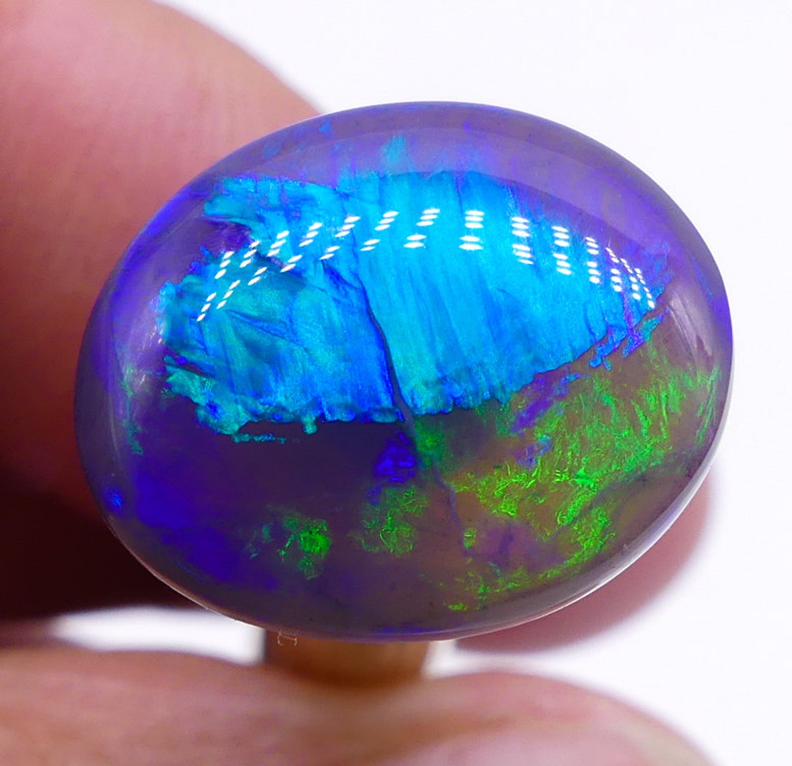 Opal, Australian Opal, Lightning Ridge Semi-black Opal Solid, Gemstone ...