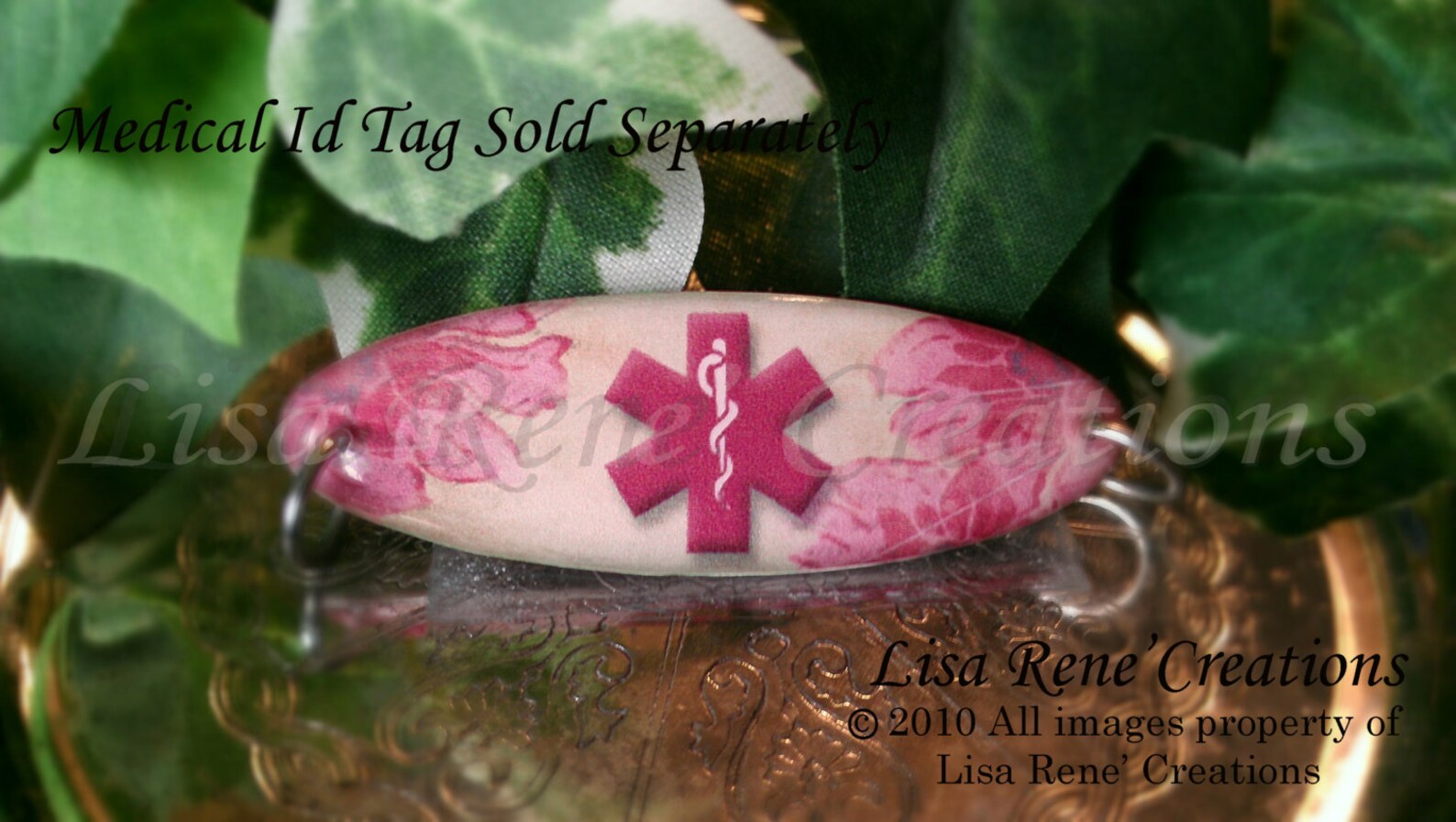 MEDICAL Id TAGS for Braceletsburgundy Medic Alert Etsy