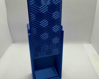 Caja geométrica con tapa deslizante / Organizador de escritorio impreso en 3D, para guardar objetos pequeños.