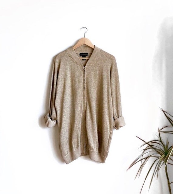 metallic gold sweater