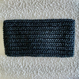 Italian Woven Clutch By Lord and Taylor / Vintage Raffia Textured Handbag image 3