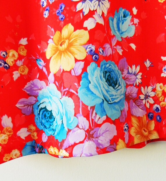 Retro Vintage Floral Blouse / Vintage Floral House