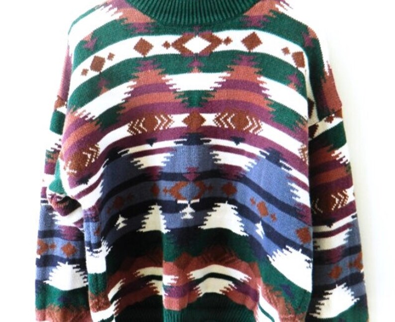 Vintage Tribal Boho Sweater / Cozy Aztec Southwestern Sweater | Etsy