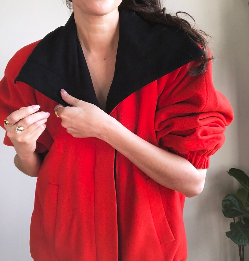 Vintage Angora Wool Coat With Shawl Collar / Dolman Sleeve Etsy