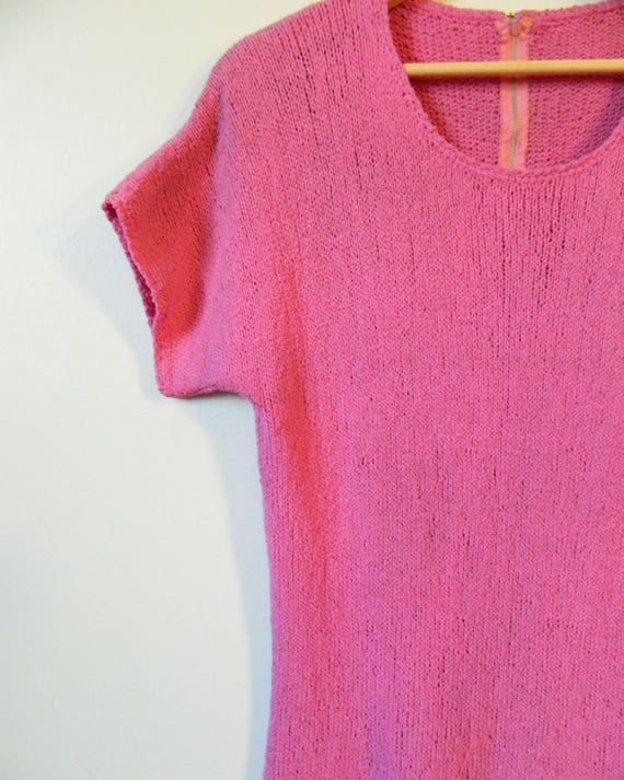 Vintage Radiant Orchid Knit Dress / Boho Knit Dre… - image 4