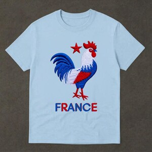 France Rooster Sports Jersey – Unisex Breathable Polyester Soccer T-Shirt image 1