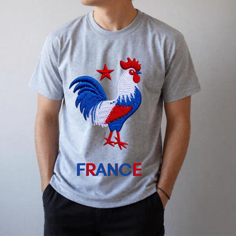 France Rooster Sports Jersey – Unisex Breathable Polyester Soccer T-Shirt image 5