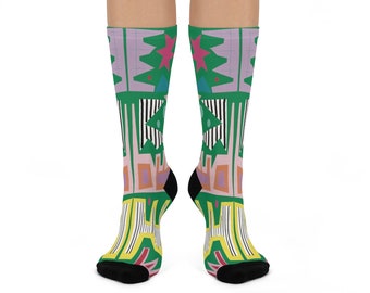 Colorful Wacky Crew Socks for Women Men Teens Kids, Women's Socks, Modern Socks for Men Women, Multicolored Socks Mens Women's Kids Teens