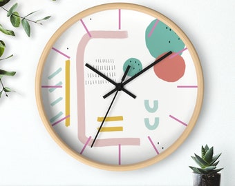 Reloj de pared minimalista, Reloj de arte moderno para habitación de niños, Reloj de pared de oficina, Reloj de decoración de pared de guardería minimalista, Reloj de pared artístico para guardería