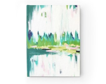 Blank Hardcover Journal, Journaling Notebook, Green Journal, Sketchbook, Trees Journal, Bible Journaling, Prayer Journal, Thankful Journal