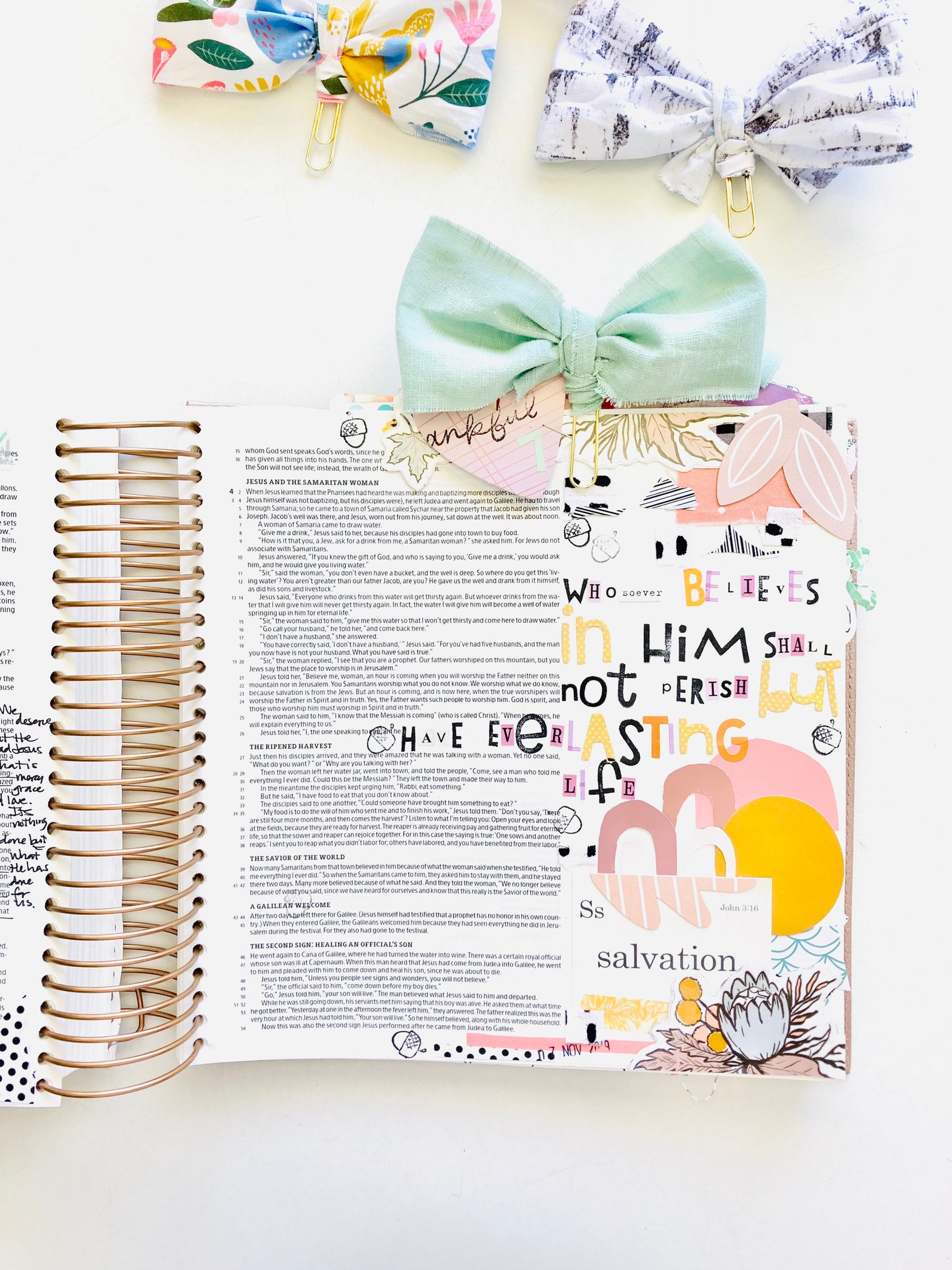 Bow Book Clips Set of 4 Bible Bows Planner Bows Book Etsy