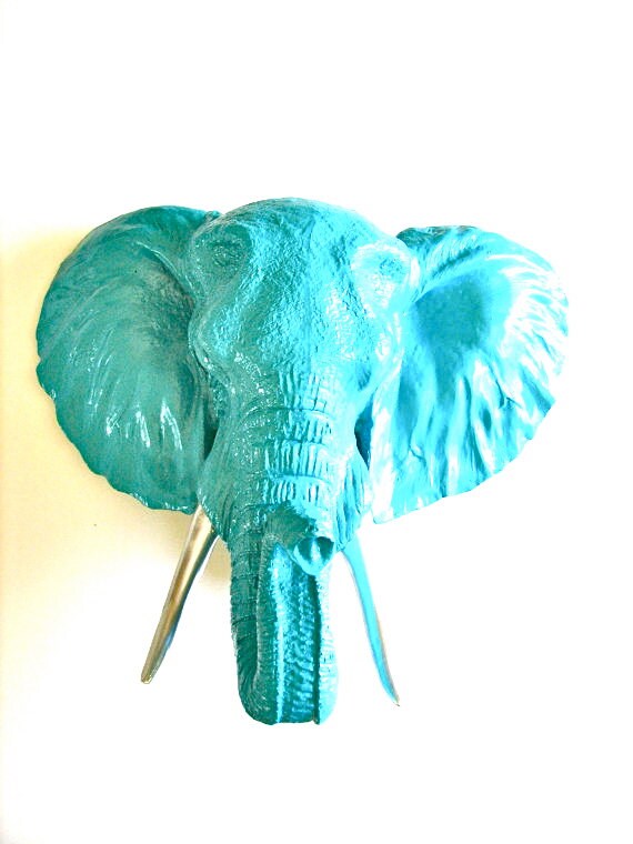 Items similar to Faux Taxidermy Large Elephant Head wall mount wall